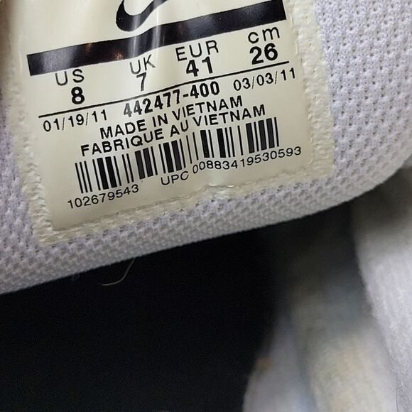 Nike 6.0 Mavrk Men's Sneaker Size 8 Blue Suede Low 442477-004 Shoes - Picture 8 of 10